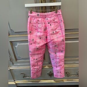 Pink gingham pants